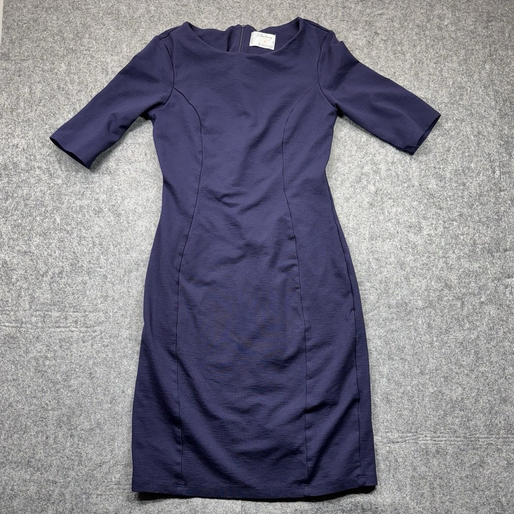 Yellowberry x‎ Mikarose Women's M Blue Modest Pencil Dress Knee Length Classic
